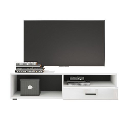 ТУМБА ПОД ТВ GLOSS-НК - ТВ-140 БЕЛЫЙ/БЕЛЫЙ ГЛЯНЕЦ