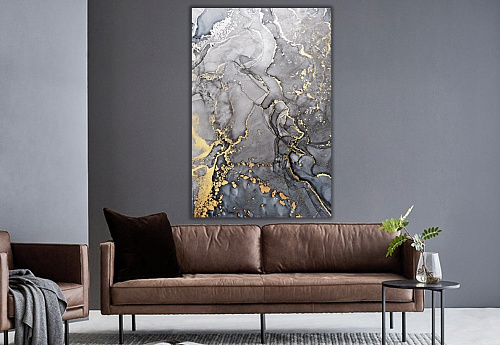 КАРТИНА С РАМОЙ РЕПРОДУКЦИИ КА - GRAF21010/СЕРО-ЗОЛОТЫСТЫЙ ОПАЛ