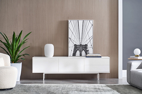 ТУМБА ПОД ТВ БЕГОНИ - C8203 БЕЛЫЙ