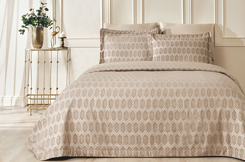 ПОКРЫВАЛО ATLANTS - БЕЖЕВЫЙ/ЕВРО