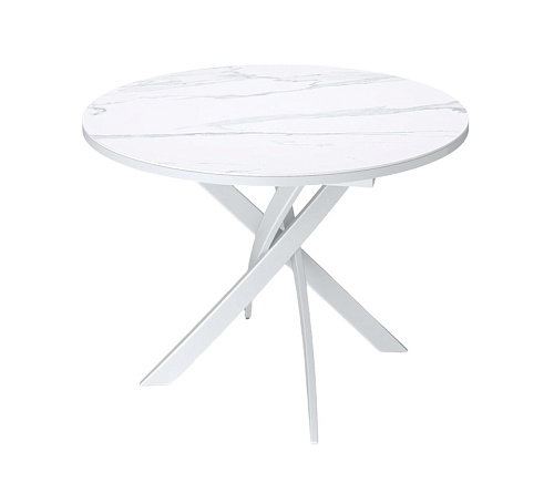 СТОЛ ОБЕДЕННЫЙ R900 БЕЛЫЙ /КЕРАМИКА TOP ALPINE WHITE АРТ.170118