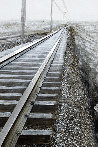 КАРТИНА С РАМОЙ АРТ ДЕКОР -MH-416 ЖЕЛЕЗНАЯ ДОРОГА