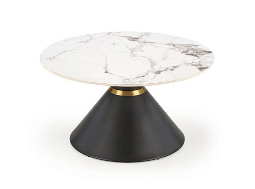 СТОЛ ЖУРНАЛЬНЫЙ GORETTI/V-CH-GORETTI-LAW/белый мрамор/черный